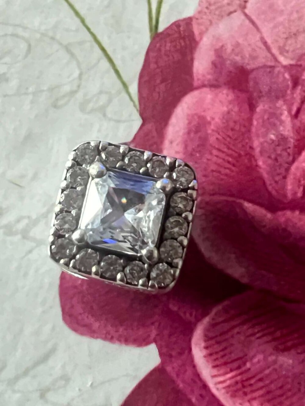 Authentic Pandora Geometric Radiance Charm #796206CZ